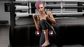 Sex Coach Hot Yoga Game Prologue with Big Tits Anime Action.