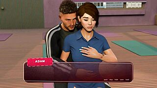 Sex Coach Hot Yoga Game Prologue with Big Tits Anime Action.