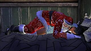 Santa uses back door in christmas hentai cartoon scene