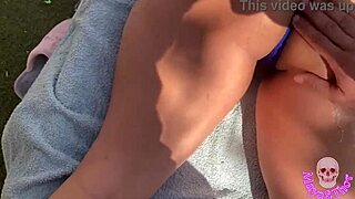 Fucking the neighbor in the garden while the husband is at work