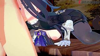 Hey, Clorinde's blowjob in Genshin Impact is pure fantasy! 😍