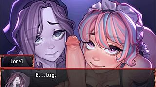 Yo, check this out! Harem in another world hentai game ep 19 has ghost and maid battling in a double blowjob contest! 🔥👻
