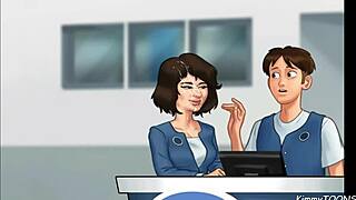 Manager's daughter caught at work quickie