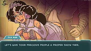 Princess jasmine gets rough doggystyle in cartoon