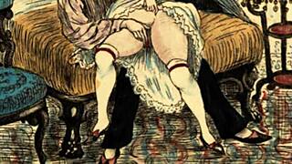 Vintage Erotic Cartoon Art Explodes with Anime Hentai Passion!