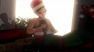 Leanna's X-Mas Cosplay Teases With Petite Asian Body