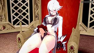 Arlecchino MILF invites you to her POV promo in Genshin Impact.