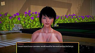 In My New Family 405, why does the brunette take that monster cock in her big ass?