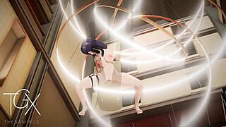 anime hentai game hinata hyuga netorare fucks in various positions with blowjob naruto