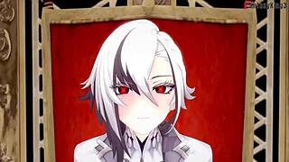 Arlecchino MILF invites you to her POV promo in Genshin Impact.