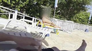 She Noticed I Was Jerking Off And Helped Me Cum By The Public Pool