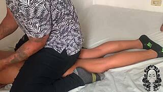 he dominated my stepsister with erotic massage