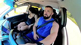 Naughty Passenger In Uber Drives Driver Crazy