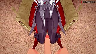 Arlecchino MILF invites you to her POV promo in Genshin Impact.