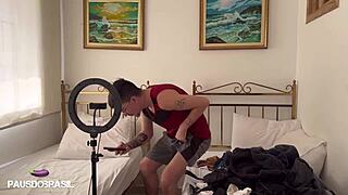 Novinho Lucas 100 takes big cock in tight twink ass