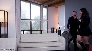 milf stepmom totally dominates her stepdaughter in bondage