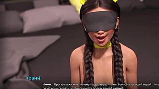 Naked woman licked and face fucked in public pov