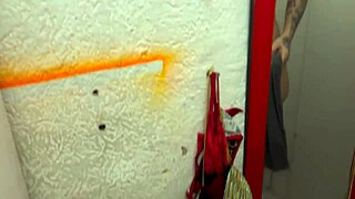 Sneaking Into High-End Store Dressing Room For Intense Fucking, Moaning Loudly Almost Caught, Cum On Ass