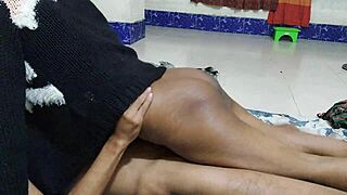 Hanif PK and Popy, does this skinny babe with big tits fuck in black patent boots?