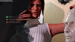 Damn, Lara Croft! Suck That Huge BBC At Glory Hole? Busty Slut Deepthroats Monster Cock In 3D!