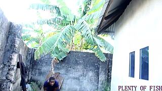 Ghetto sex outside the house!