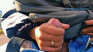So, this hotwife jerked off on the road. Nearly got caught flashing in public!