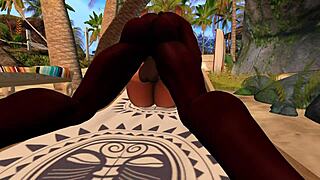Hey man, watch this black guy bang his asian stepsister on a wild beach in Second Life