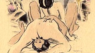 Vintage Erotic Illustration Captures Timeless Sensual Art