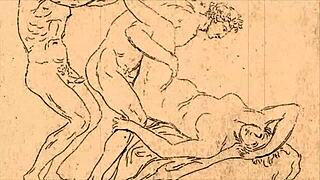 Vintage Erotic Illustration Captures Timeless Sensual Art