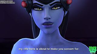 Dva and tracer futa fuck widowmaker with big cocks 💦