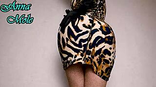 Juicy PAWG in Tight Dress and Gloves Rides Big Toy Sensually