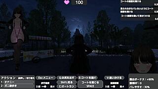 i'm exposing under this coat without getting caught