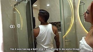 I, as a busty redhead, call my hot neighbor for cock to fix plumbing