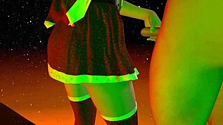 A very twisted Christmas story with curvy anime outfit fucking