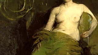 Vintage Erotic Illustration with Retro Cartoon Hentai Style