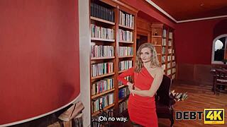 blonde janitor pays debt with big cock sex.