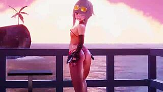 konosuba sex scenes with bikini hentai anime in detailed fucking