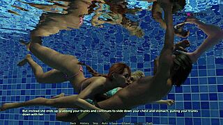 In my dorm 4, mark plays pool games with stepsister and friends