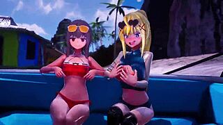 konosuba sex scenes with bikini hentai anime in detailed fucking