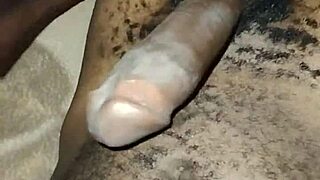 Gay man wanks big hairy cock solo at home