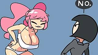 경쟁 애니메이션에 18+ 청년 블로우잡 그룹, 라운드 1과 2에서 정액 얼굴에