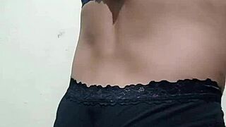 trying on my underwear in front of the mirror