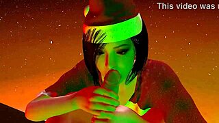 A very twisted Christmas story with curvy anime outfit fucking