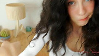 Saleswoman sells tantaly sex doll for big ass creampie!