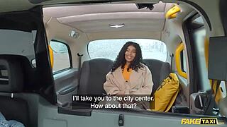Fake taxi driver stunned by massive ebony tits and huge ass in car