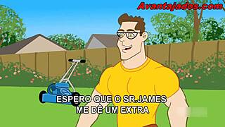 gay drawing of the black guy and the gardener