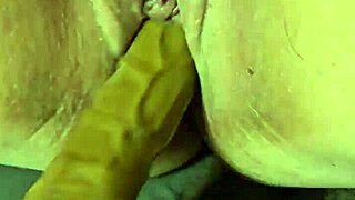 Having sex with my curvaceous MILF wife using a dildo, comments are open