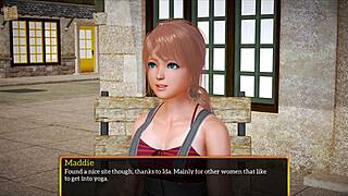 Blonde amateur plays erotic game with big tits in homemade anime style