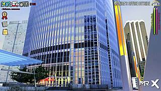 Fashion business leg massage using breasts in 3d cartoon