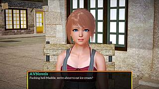 Blonde amateur plays erotic game with big tits in homemade anime style